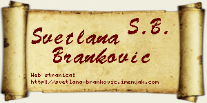 Svetlana Branković vizit kartica